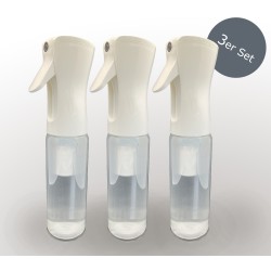 Sprühflaschen transparent,  nachfüllbar, 300 ml, 3er Set.