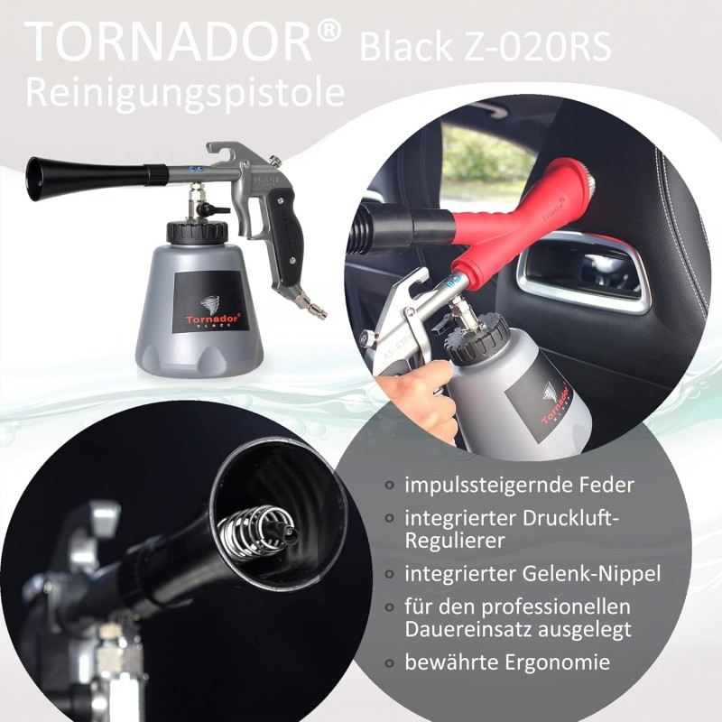 BIOXENIC-Tornador Black Z-020RS Reinigungspistole inkl. 1L Sani Fresh